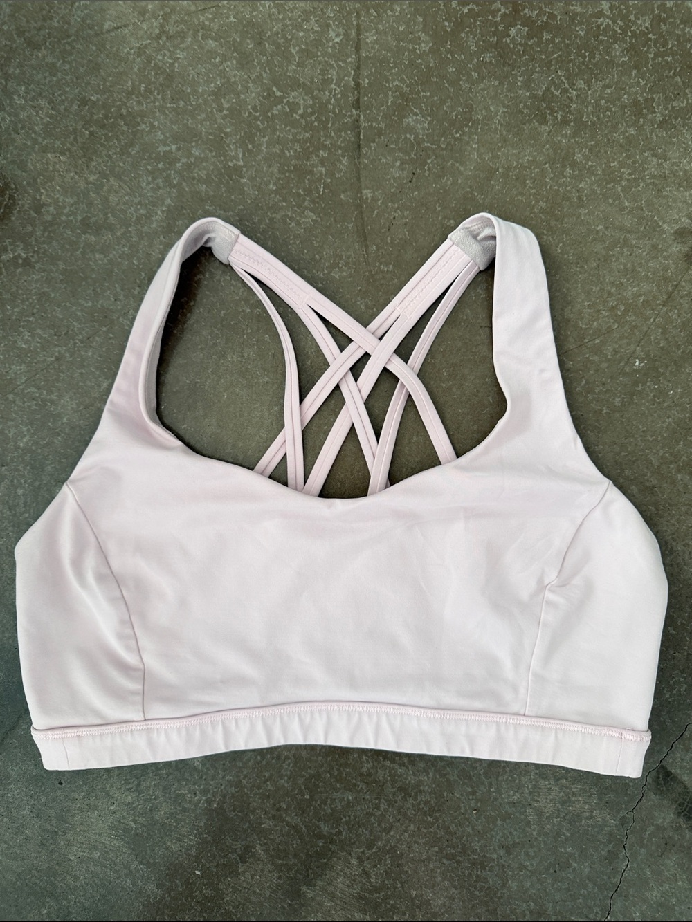 lululemon athletica Pale Pink Strappy Crisscross Sports Bra